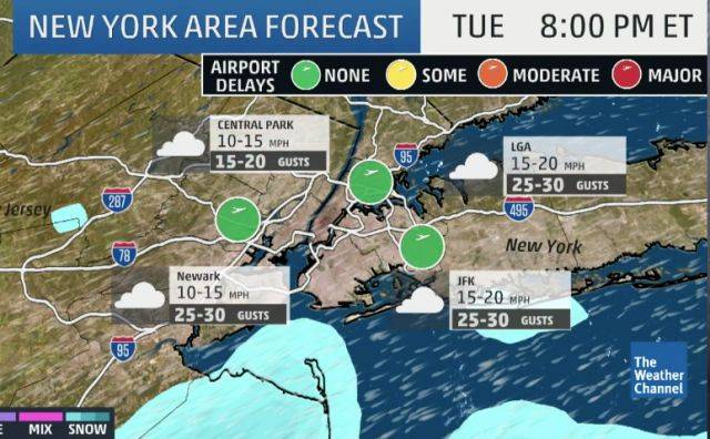 纽约一周天气？纽约机场天气情况