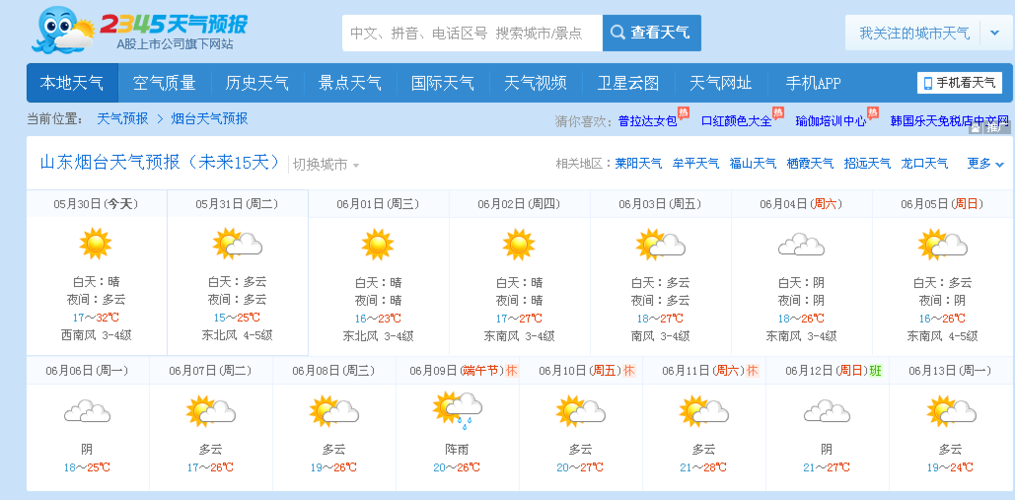 烟台全年气候?新年烟台天气情况-图3 烟台全年气候?新年烟台天气情况-图3