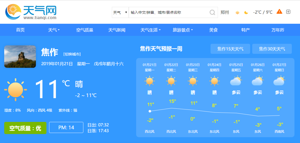 河南最热的城市？今天焦作天气情况