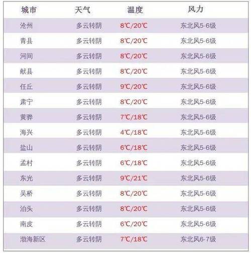 沧州40度的高温天气有多少天?春节期间沧州天气情况-图2 沧州40度的高温天气有多少天?春节期间沧州天气情况-图2