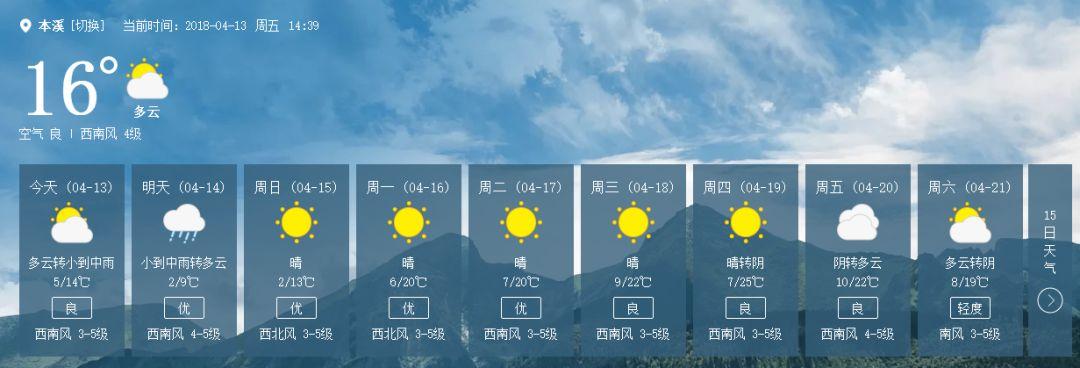 今晚本溪有雨吗?本溪15号天气情况-图1 今晚本溪有雨吗?本溪15号天气情况-图1