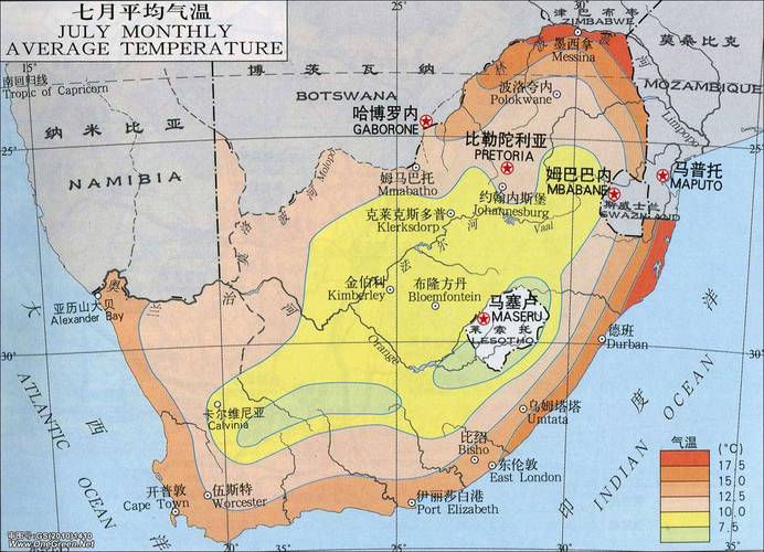 南非全年各月份平均气温？南非七八月天气情况