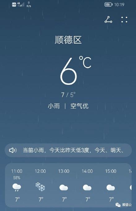 顺德下雪是真的吗？顺德25号天气情况