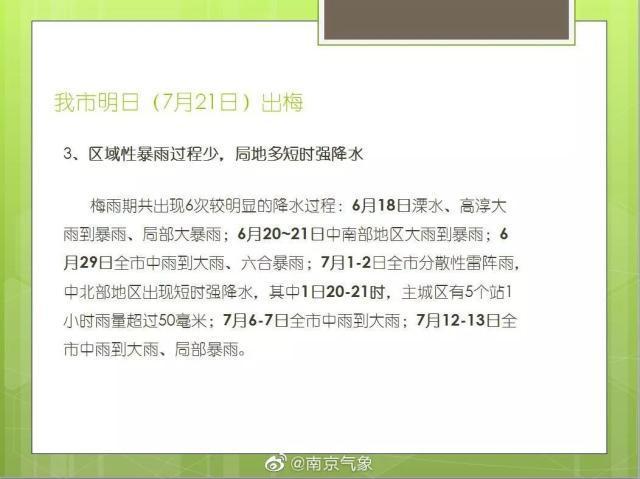 2023年南京什么时候出梅?南京23号天气情况-图3 2023年南京什么时候出梅?南京23号天气情况-图3