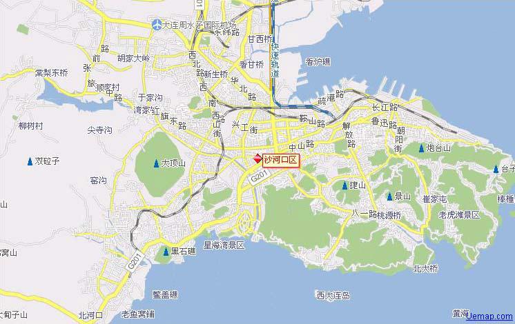大连沙河口区地理位置？大连西岗区天气情况