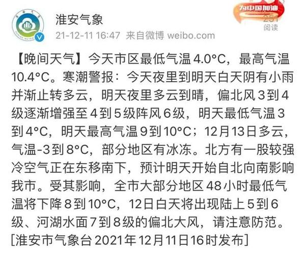 淮安什么时候天气降温?淮安未来的天气情况-图2 淮安什么时候天气降温?淮安未来的天气情况-图2