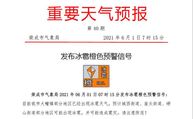 今天山东荣成天气有冰雹吗？荣成现在的天气情况