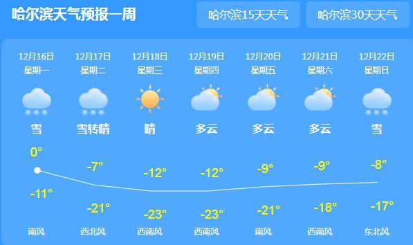 哈尔滨今天下大雪了吗?今天夜间哈尔滨天气情况-图3 哈尔滨今天下大雪了吗?今天夜间哈尔滨天气情况-图3