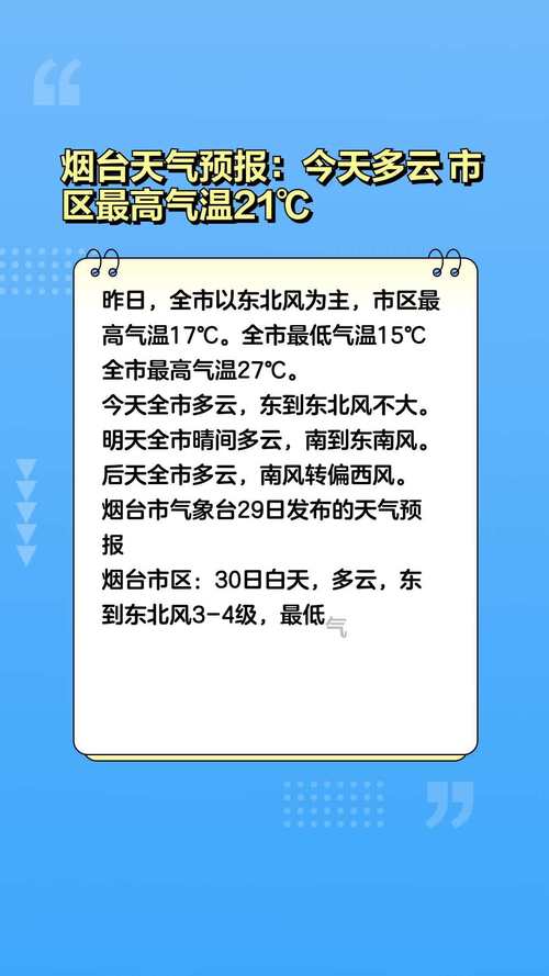 烟台全年气候?今天的烟台天气情况-图2 烟台全年气候?今天的烟台天气情况-图2