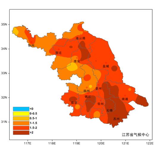 江苏有几个季风气候区?江苏全省的天气情况-图3 江苏有几个季风气候区?江苏全省的天气情况-图3