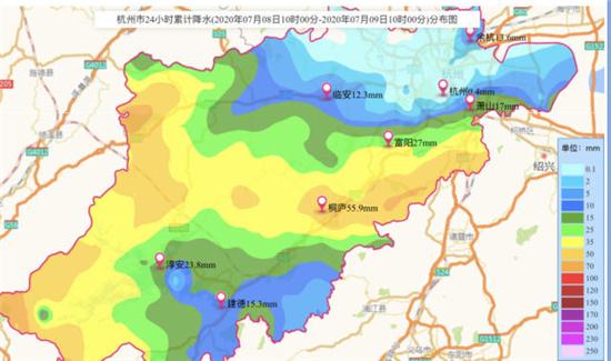 杭州暴雨四个主城区哪个最大?江干区今天的天气情况-图3 杭州暴雨四个主城区哪个最大?江干区今天的天气情况-图3