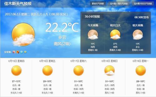 佳木斯气候怎么样?2017年佳木斯天气情况-图2 佳木斯气候怎么样?2017年佳木斯天气情况-图2