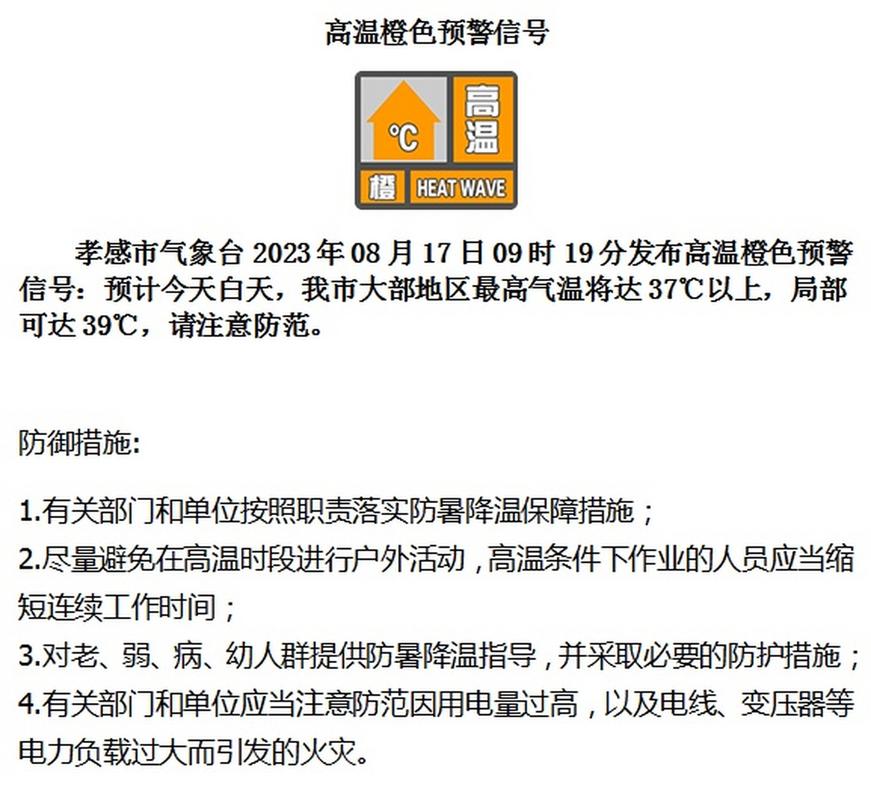 2021年孝感高温天气还要持续多久?孝感今天的天气情况-图2 2021年孝感高温天气还要持续多久?孝感今天的天气情况-图2