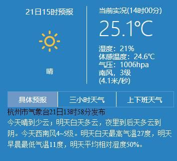 请问杭州昨日最高气温和最低气温是多少度?杭州近几日天气情况-图2 请问杭州昨日最高气温和最低气温是多少度?杭州近几日天气情况-图2