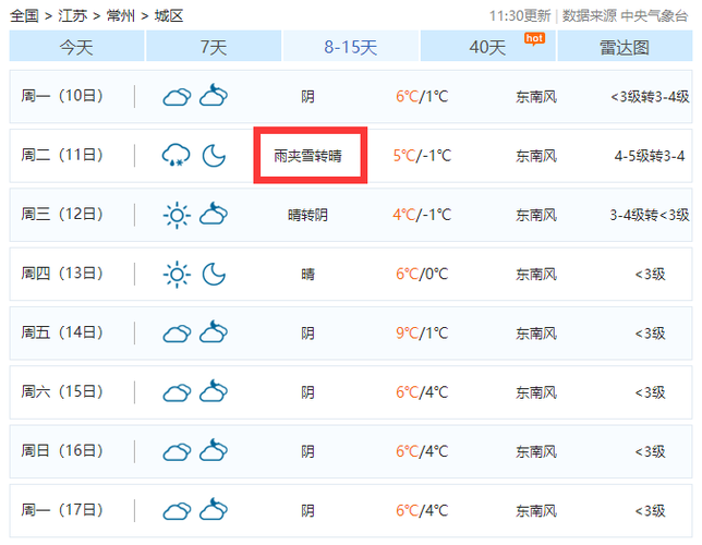 常州15天气预报查询？江苏明天的天气情况