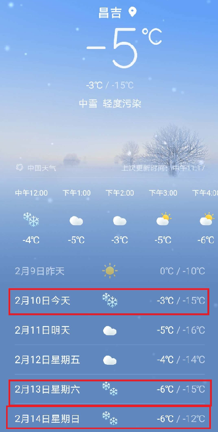 昌吉什么时候才能下雪？11月昌吉天气情况