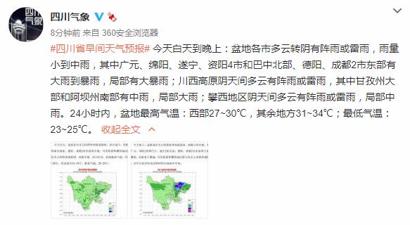 绵阳大风是什么原因？最近绵阳的天气情况
