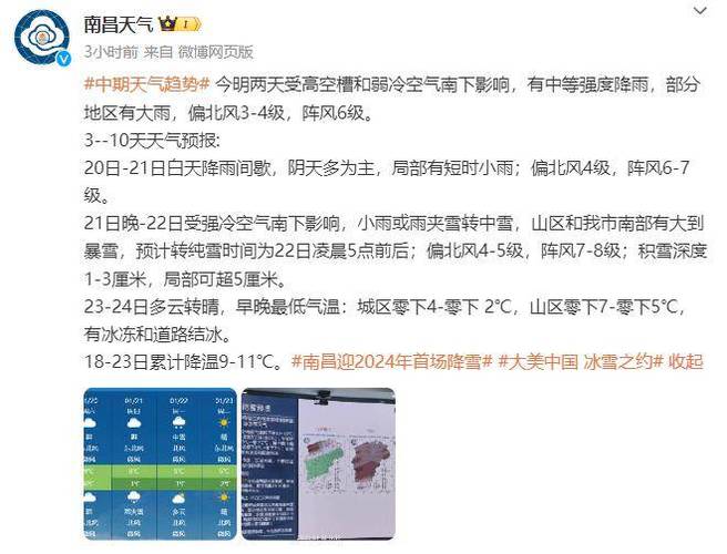 2021年南昌预计什么时候下雪?2号南昌天气情况-图2 2021年南昌预计什么时候下雪?2号南昌天气情况-图2