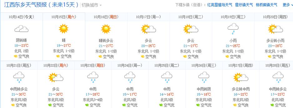 抚州东乡哪里有好玩的？东乡明天的天气情况